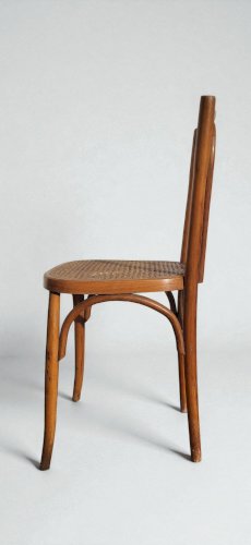 Chaise Bistrot Rotin en bois courbé