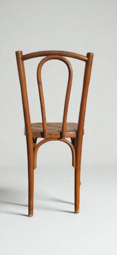 Chaise Bistrot Rotin en bois courbé