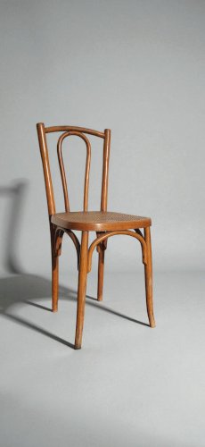 Chaise Bistrot Rotin en bois courbé