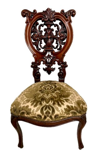 Chaise Chauffeuse d'èpoque Napoléon III en Acajou XIX siècle
