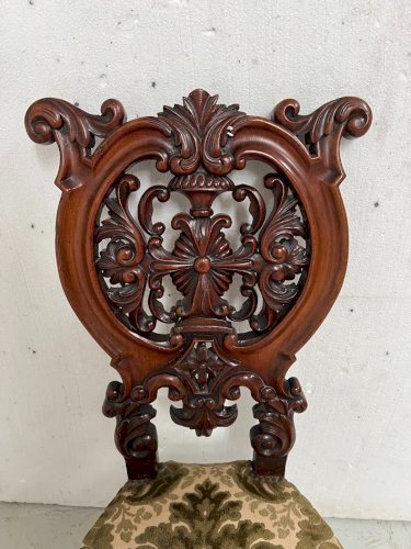 Chaise Chauffeuse d'èpoque Napoléon III en Acajou XIX siècle