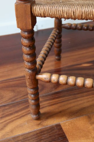 Chaise dangle ancienne en bois tourné