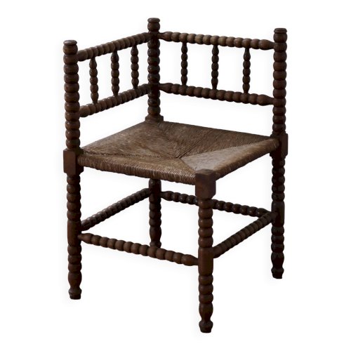 Chaise dangle ancienne en bois tourné