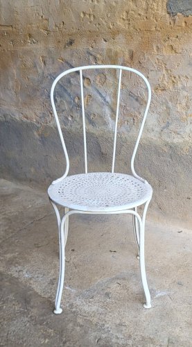 Chaise de jardin en fer 1950s