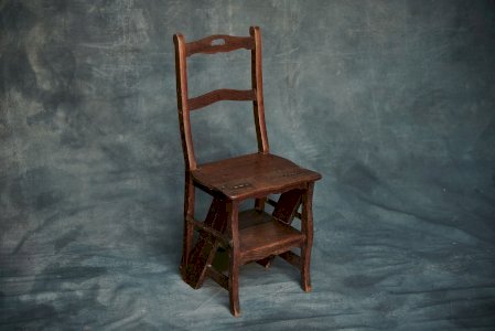 ? Chaise de libraire escabeau pliante en bois massif