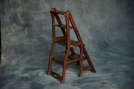 ? Chaise de libraire escabeau pliante en bois massif