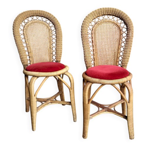 Chaise en rotin des années 60 (*2)