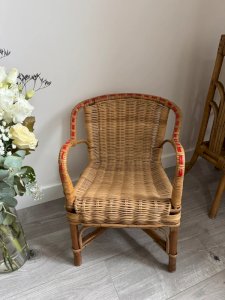 Chaise enfant rotin scoubidou