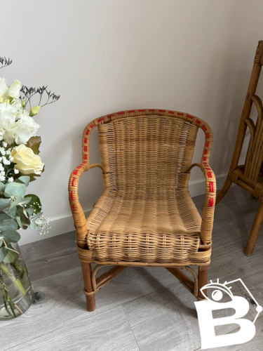 Chaise enfant rotin scoubidou