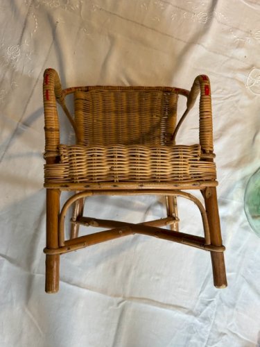 Chaise enfant rotin scoubidou