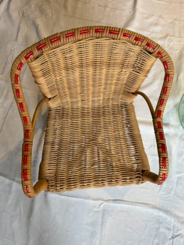 Chaise enfant rotin scoubidou