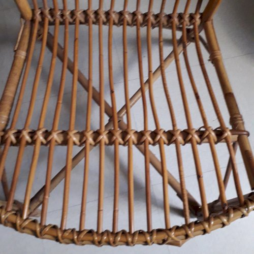 Chaise fauteuil rotin