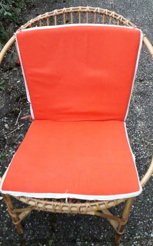 Chaise fauteuil rotin