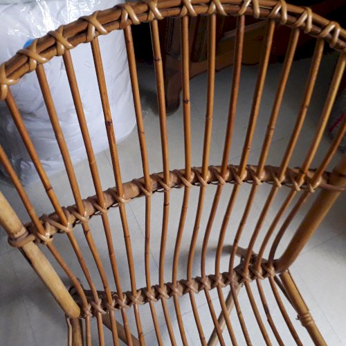 Chaise fauteuil rotin