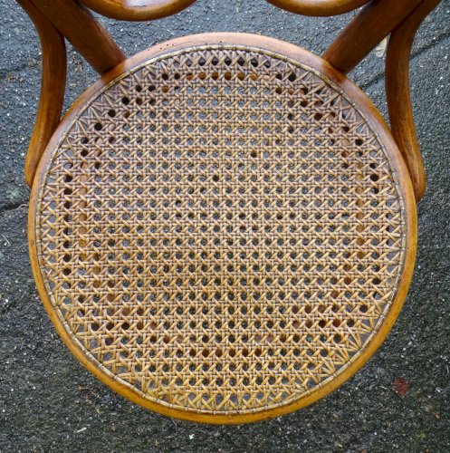 Chaise FISCHEL N°20 dite OMEGA, vers 1890 cannage d'origine. No Thonet