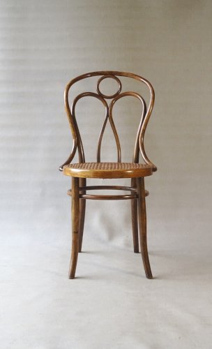 Chaise Hofmann en bois courbé, vers 1908 cannage parfait-no Thonet -