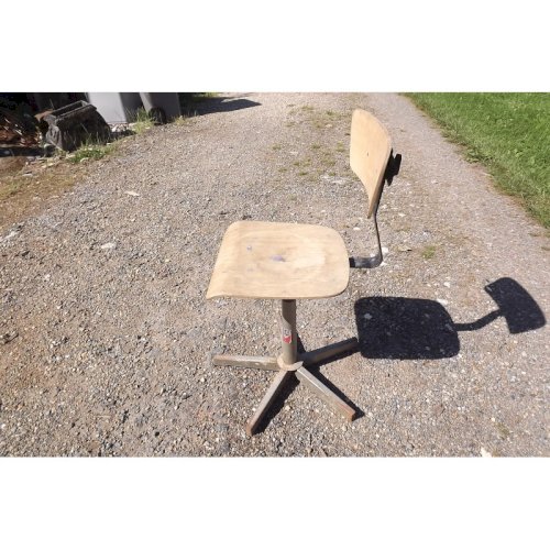 Chaise industrielle Fer et Bois