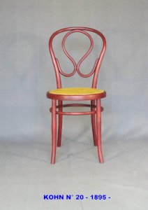 KOHN Chair No. 20 Ωmega, original "Cherry" color, circa 1900, no Thonet