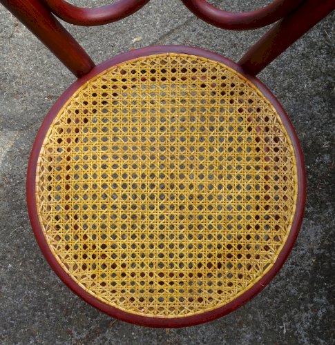 Chaise KOHN N°20 Ωméga, teinte "Cherry" d'origine, vers 1900, no Thonet