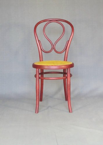 Chaise KOHN N°20 Ωméga, teinte "Cherry" d'origine, vers 1900, no Thonet