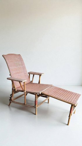 Chaise longue en rotin