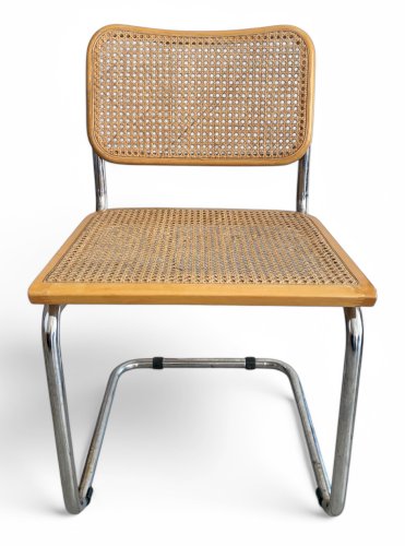 Chaise Marcel Breuer Modèle B32 - Cannage et Structure en Acier Chromé - Années 1960