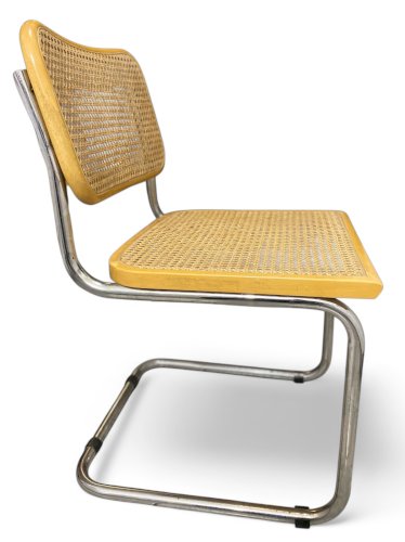 Chaise Marcel Breuer Modèle B32 - Cannage et Structure en Acier Chromé - Années 1960