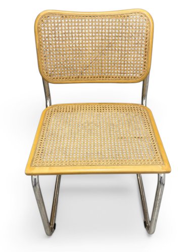 Chaise Marcel Breuer Modèle B32 - Cannage et Structure en Acier Chromé - Années 1960