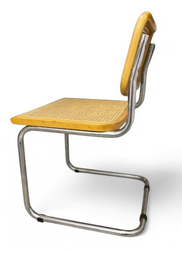 Chaise Marcel Breuer Modèle B32 - Cannage et Structure en Acier Chromé - Années 1960