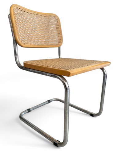 Chaise Marcel Breuer Modèle B32 - Cannage et Structure en Acier Chromé - Années 1960