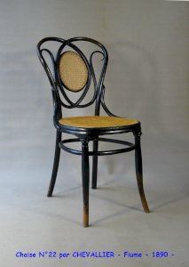 Chair No. 22 by FIUME (Chevallier) circa 1890, no Thonet