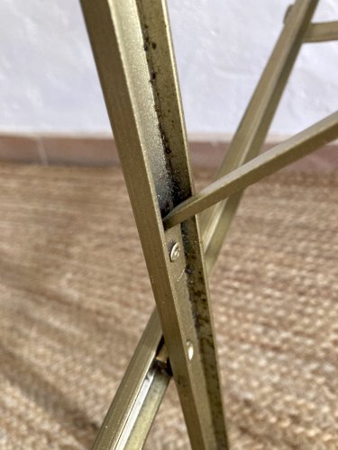 Chaise Opéra pliante en métal doré, années 1960-1970