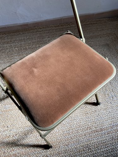 Chaise Opéra pliante en métal doré, années 1960-1970