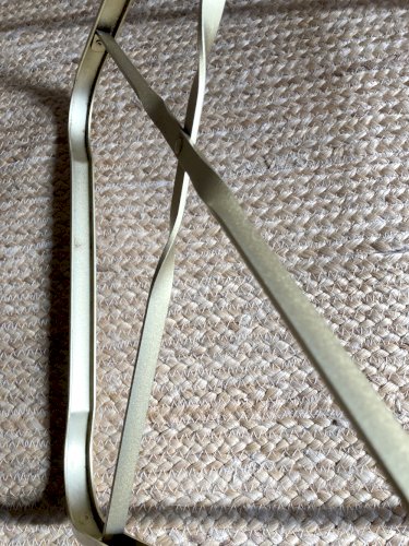 Chaise Opéra pliante en métal doré, années 1960-1970