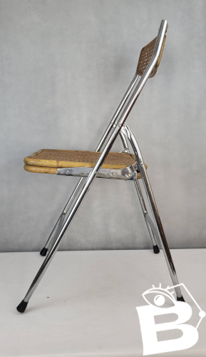 Chaise pliante en rotin 1970