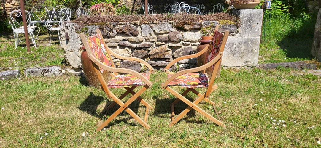 Chaise pliante vintage 1960s (*2)
