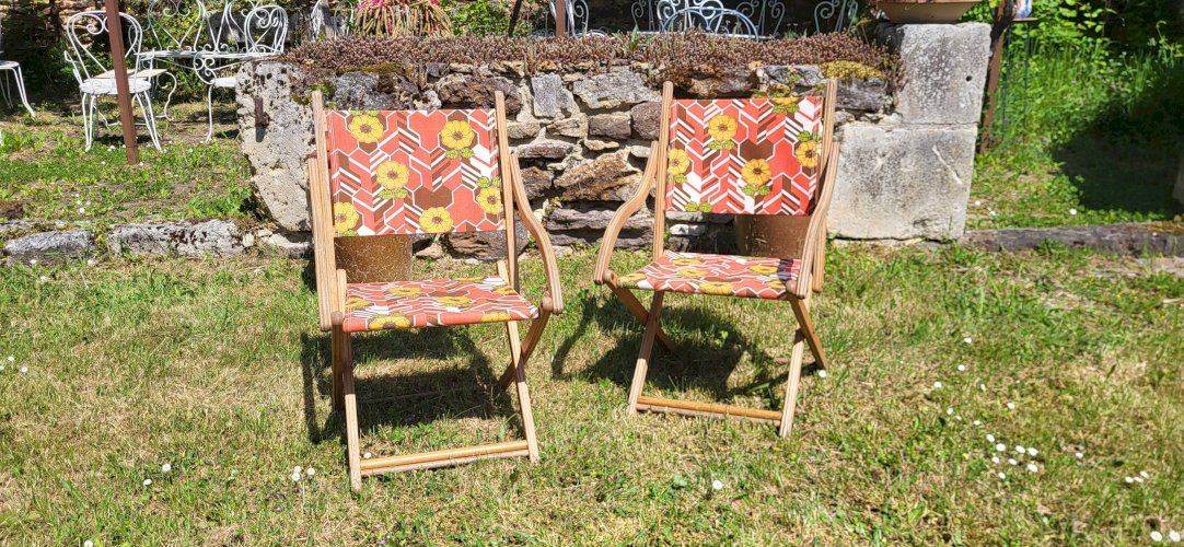Chaise pliante vintage années 60