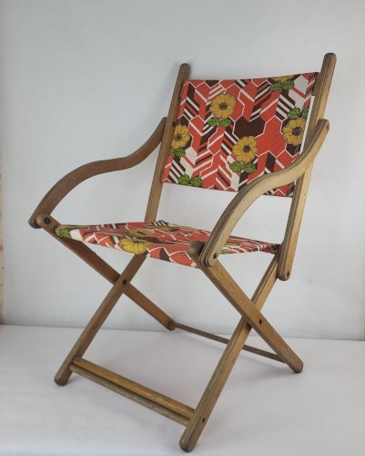 Chaise pliante vintage années 60