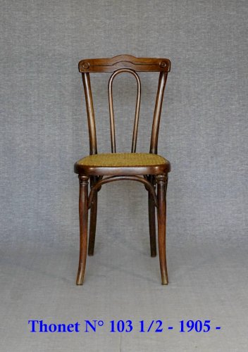Chaise Thonet N°130 -1/2 vers 1905 cannage parfait, no Baumann