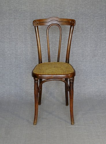 Chaise Thonet N°130 -1/2 vers 1905 cannage parfait, no Baumann