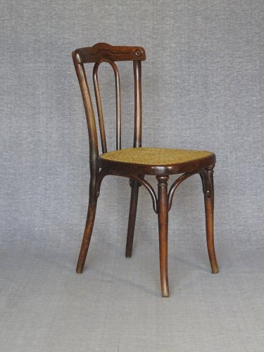Chaise Thonet N°130 -1/2 vers 1905 cannage parfait, no Baumann