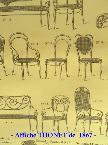 Chaise Thonet N°8 de 1870, état d'origine.