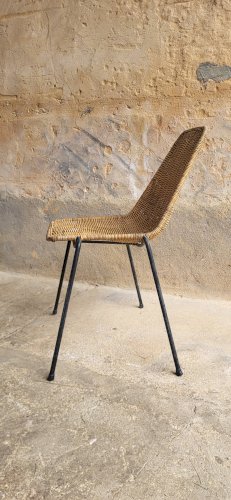 Chaises Basket en Osier par Gian Franco Legler, 1950s