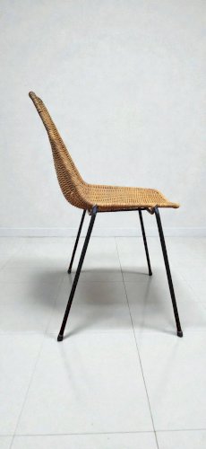 Chaises Basket en Osier par Gian Franco Legler, 1950s