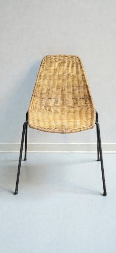 Chaises Basket en Osier par Gian Franco Legler, 1950s