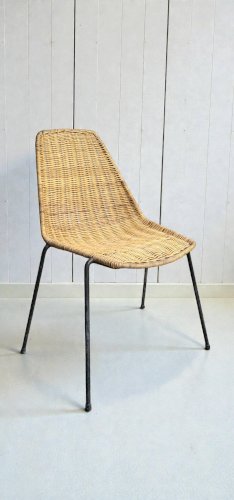 Chaises Basket en Osier par Gian Franco Legler, 1950s