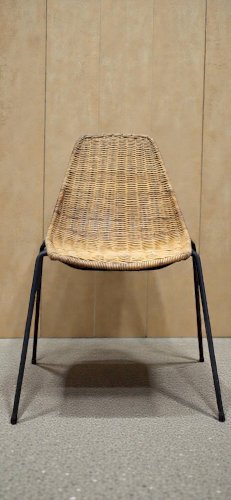 Chaises Basket en Osier par Gian Franco Legler, 1950s