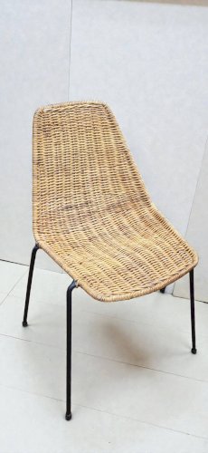 Chaises Basket en Osier par Gian Franco Legler, 1950s