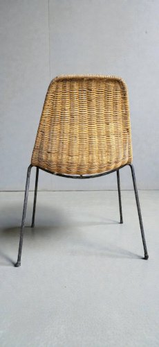 Chaises Basket en Osier par Gian Franco Legler, 1950s