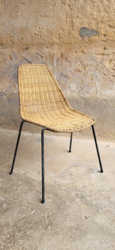 Chaises Basket en Osier par Gian Franco Legler, 1950s
